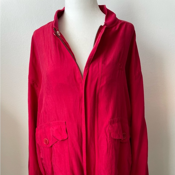 Paul & Shark Yachting Red Silk Bomber Jacket Size L - Picture 2 of 15